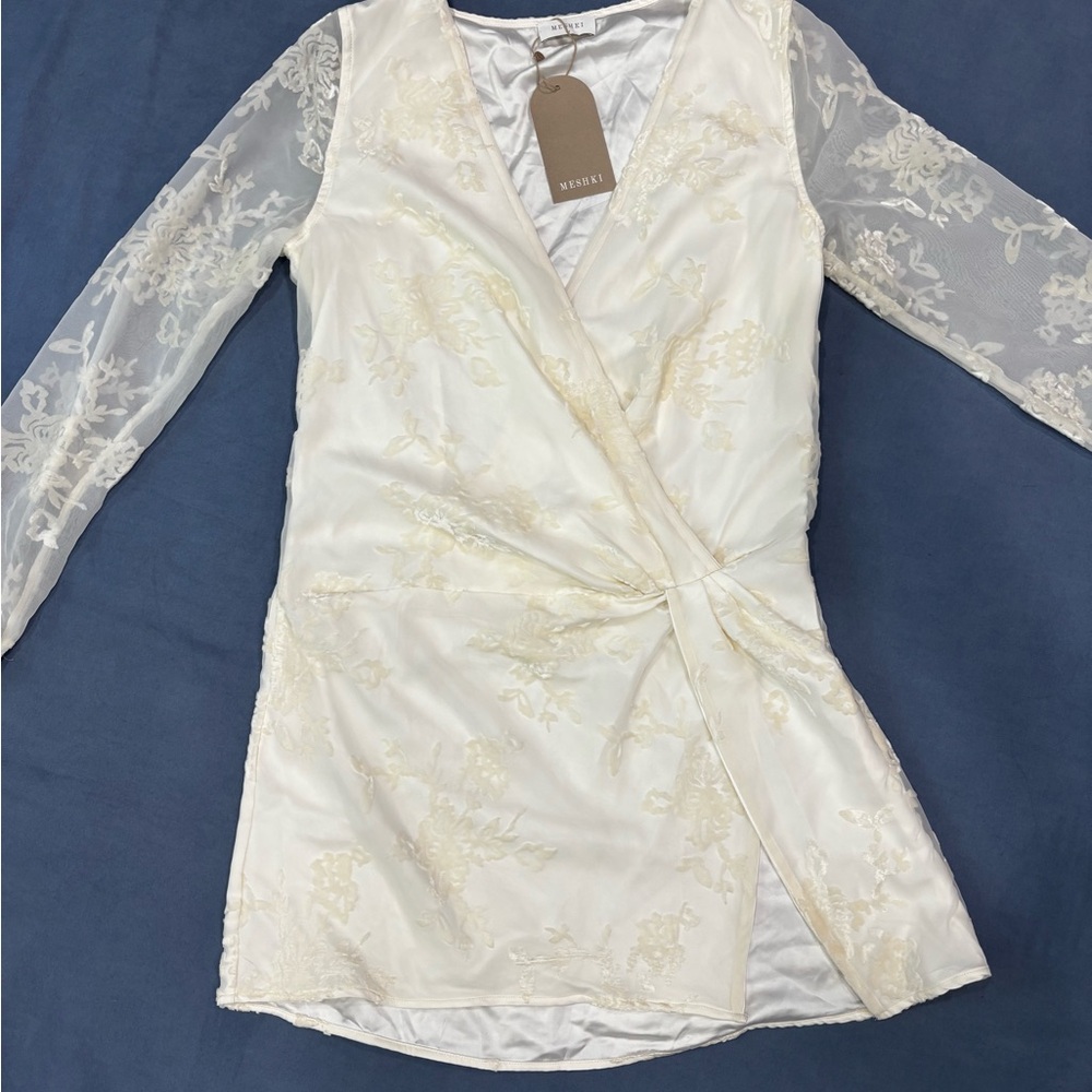 Meshki Cream Floral Dress